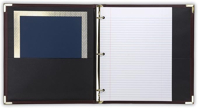 Samsill Classic Collection Leather 3 Ring Binder, Executive Presentation - Image 3