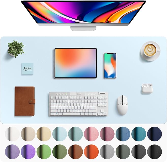 Aothia Faux Leather Desk Mat by AothiaSimpleNaturalUnique