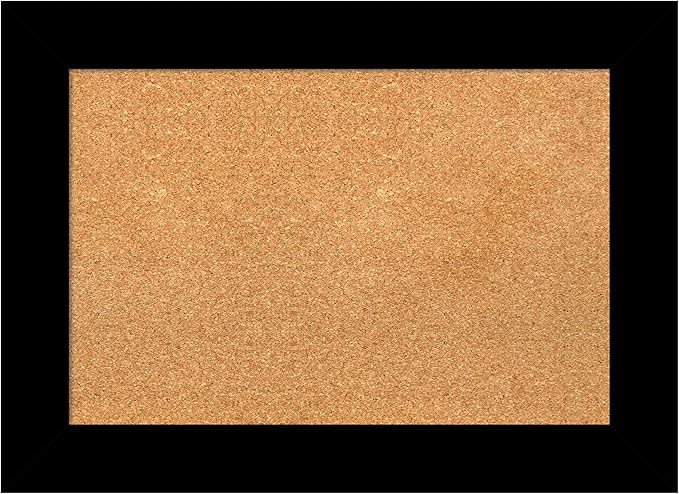 Amanti Art Natural Cork Board for Wall, 21x29 Vision Board with Black Wood Frame, Medium Corkboard Office Decor for Home Organization, Casual Corkboard Pinboard to Display Items for Home Organization-DeskLoop Office