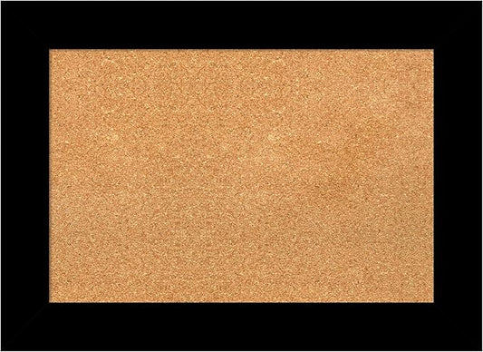 Amanti Art Natural Cork Board for Wall, 21x29 Vision Board with Black Wood Frame, Medium Corkboard Office Decor for Home Organization, Casual Corkboard Pinboard to Display Items for Home Organization-DeskLoop Office