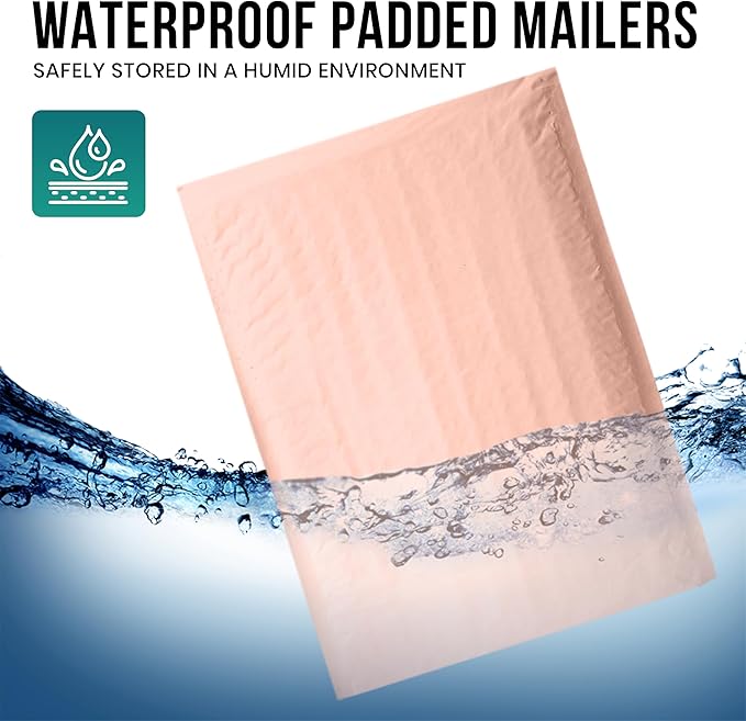 Levex - #2 8.5" x 12" [5 Pack] Light Pink Poly Bubble Mailers, Padded Envelope Mailers, Packing Envelope & Mailing Bags for Shipping-DeskLoop Office