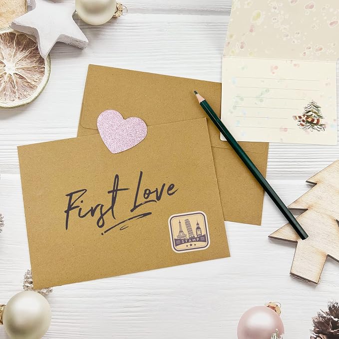 100 Packs Kraft 4x6 Envelopes for Invitation Card, A6 Small Envelopes Self Seal - Image 5