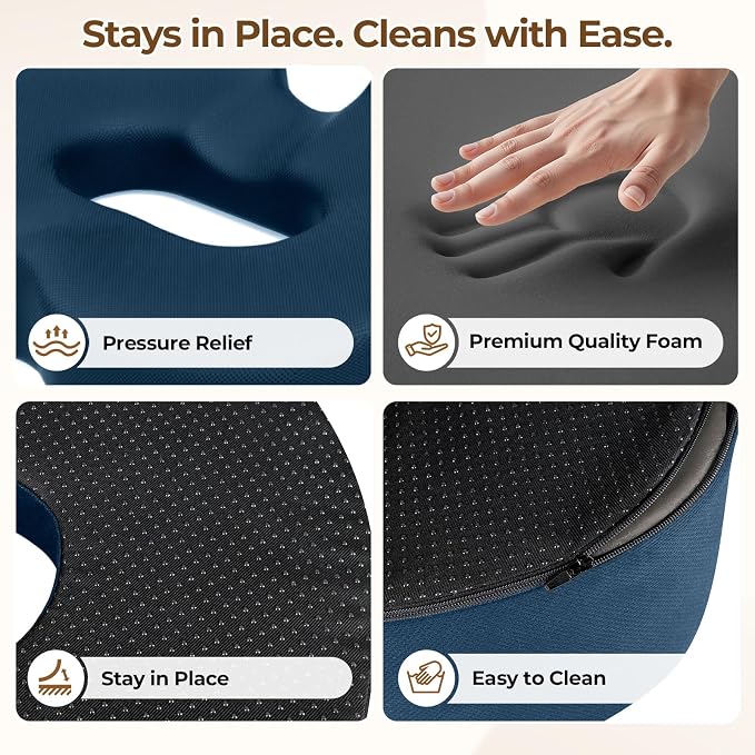 TushGuard Ergonomic Donut Pillow Seat Cushion - Image 3