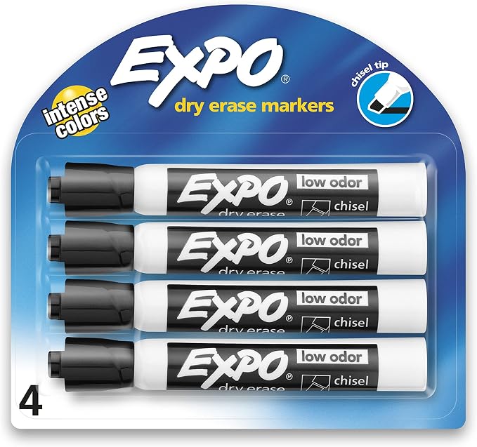 EXPO Low Odor Dry Erase Markers, Chisel Tip - Image 2
