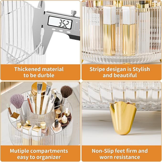 fanado 360° Rotate Makeup Brush Holder Organizer, Makeup Organizers Countertop - Image 5