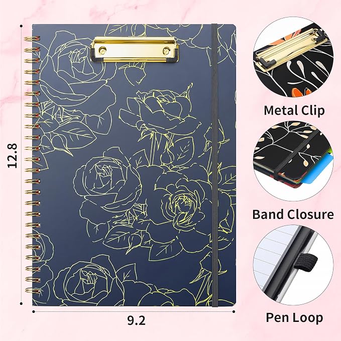 Sooez Clipboard with Refillable Notepad, Clipboard Folder with 10 Storage - Image 2