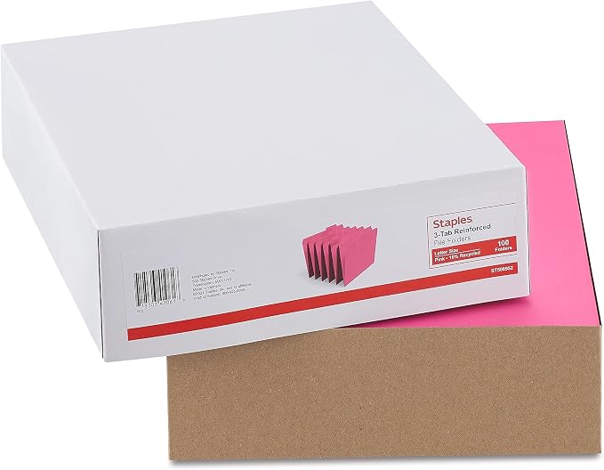 Staples File Folder, Letter Size, Reinforced 1/3‑Cut Tabs - Image 4