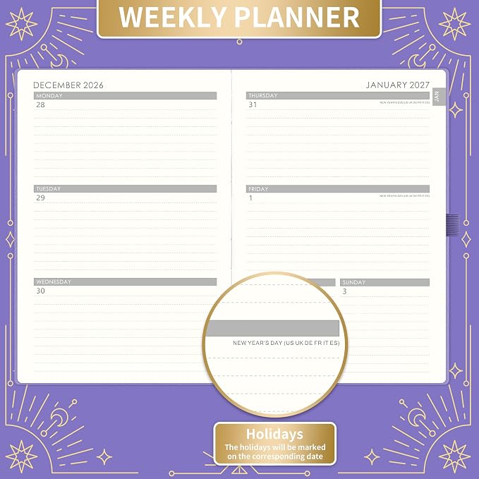 2027 Planner - 2027 Weekly Monthly Planner, January 2027 - December 2027 - Image 4