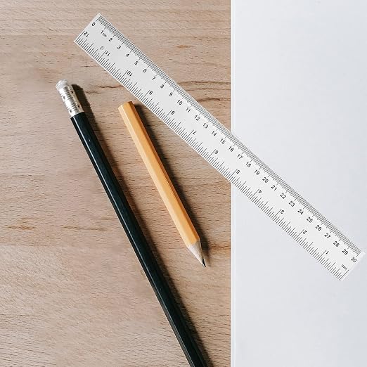 YouOKLight Plastic Ruler 30cm, Transparent Ruler 12 inch, Metric Ruler - Image 5