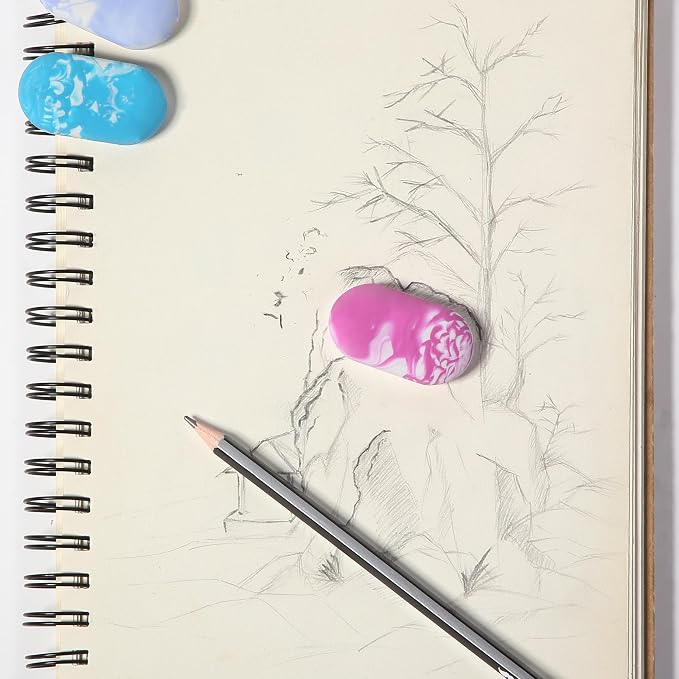 Mr. Pen- Marble Pencil Erasers, 12 Pack, Art Sketching, Clean Smudge-Free - Image 6