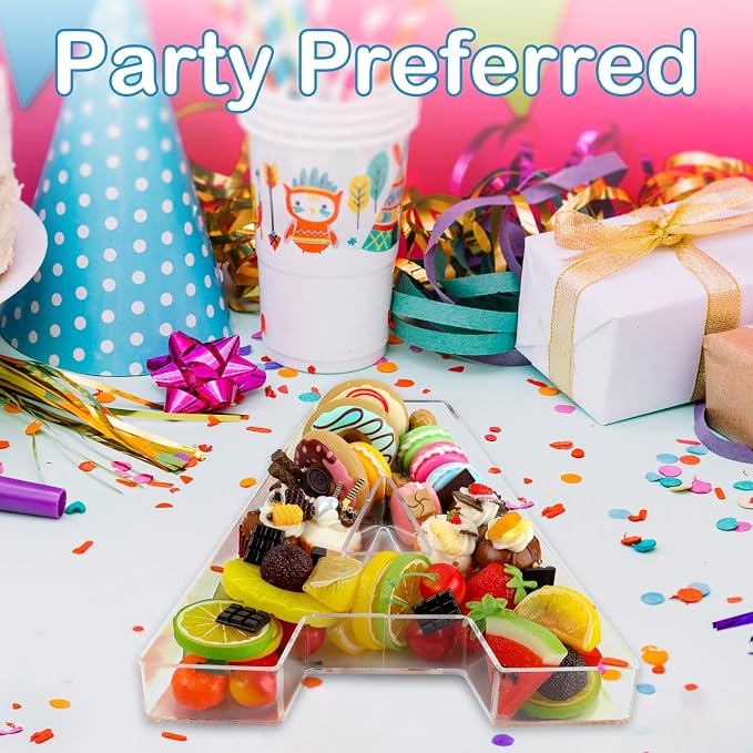 10" E Clear Acrylic Letter Charcuterie Board Box, Reusable Fillable Decorative - Image 7