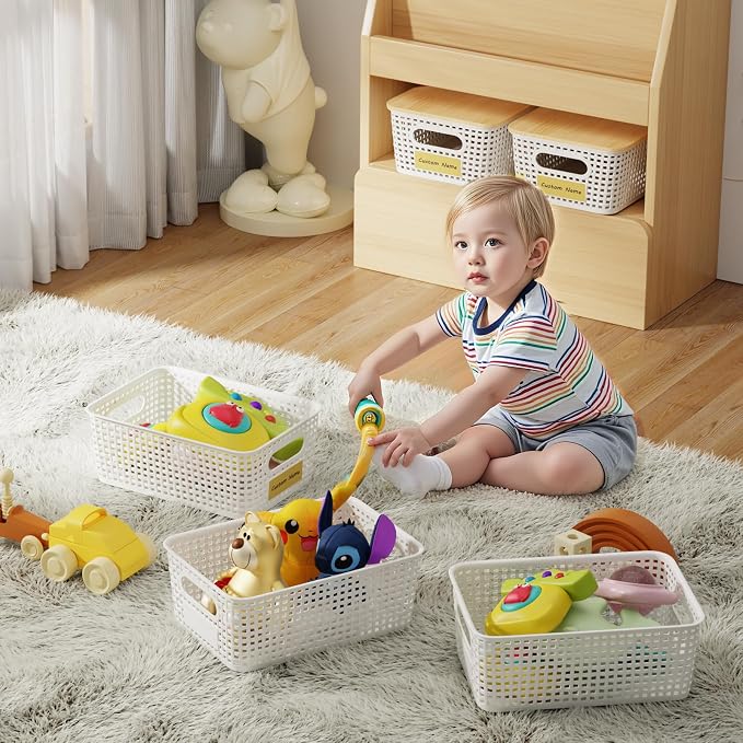8 Pcs Plastic Storage Bins - Image 8