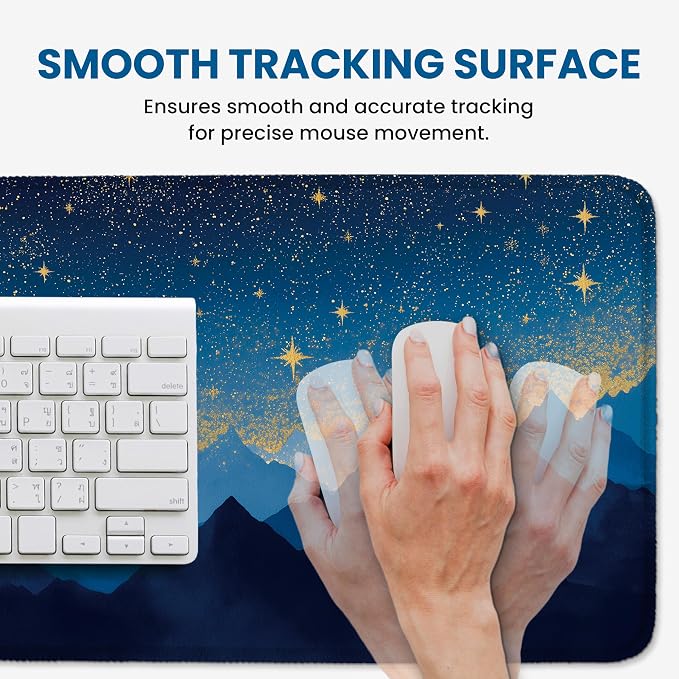 Aesthetic Desk Mat, Cute Starlit Peaks Desk Pad Protector - Image 4