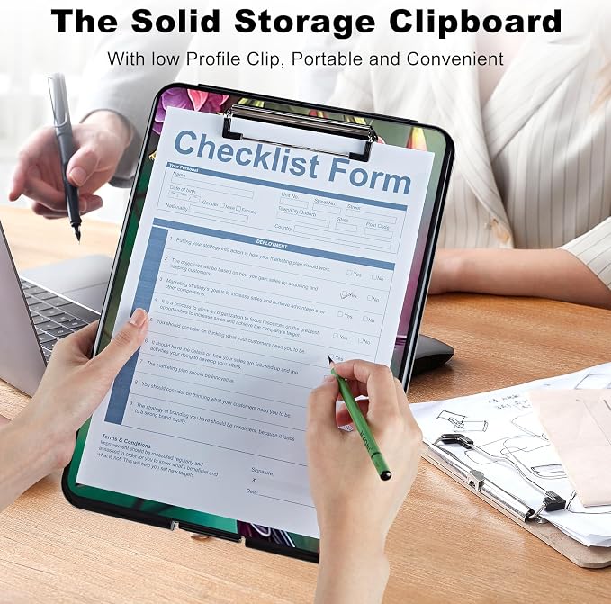 Hummingbird Red Plastic Storage Clipboard - Image 4