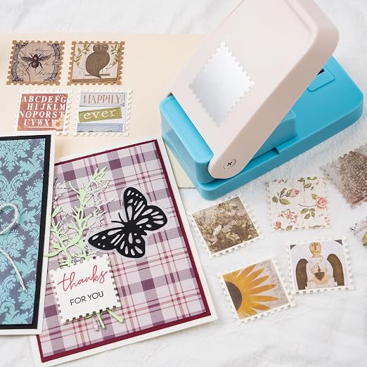 2 Pcs Stamp Punch, 1 inch Square Stamp Punches & 1.5 Large Squares Postage - Image 2