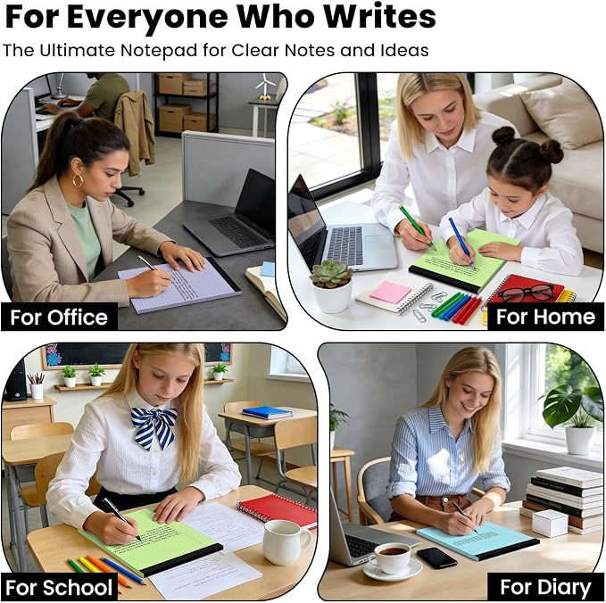 3pcs Legal Pads 8.5 x 11, Notepads 8.5 x 11 Inch, 30 Sheets/Pack, Colored Note - Image 6
