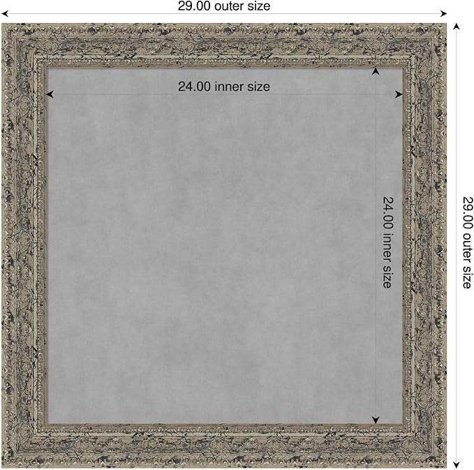 Amanti Art Silver Framed Magnetic Board 29x29 Medium Vision Board - Image 2