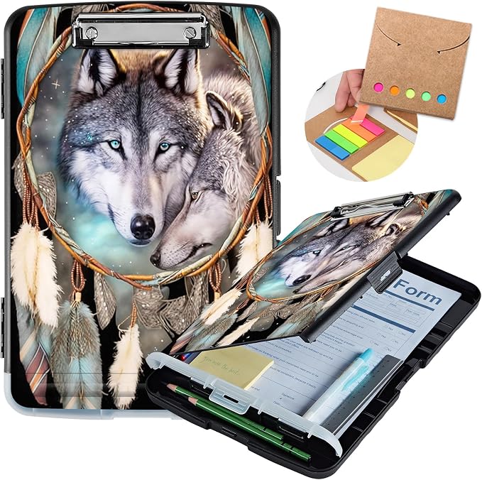 Clipboard with Storage, Heavy Duty Plastic Storage Clipboard with Low Profile by Unknown