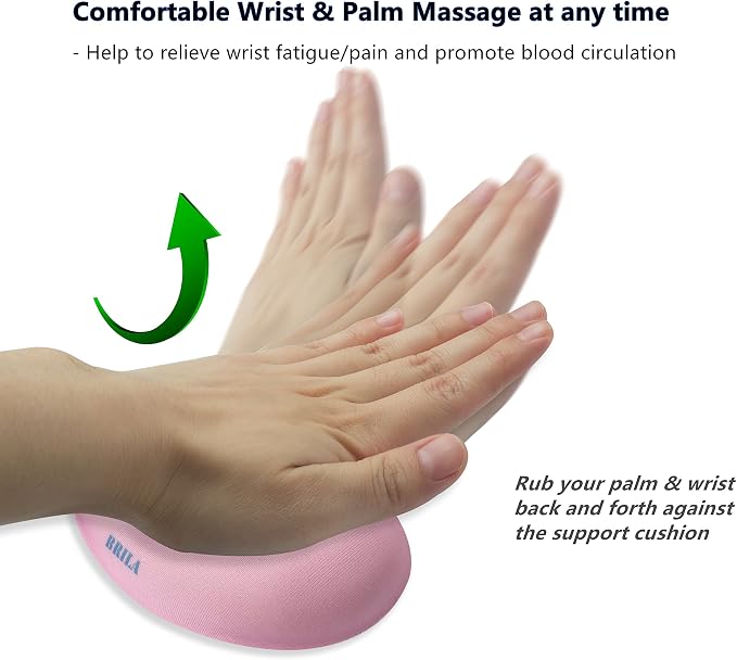 BRILA Ergonomic Memory Foam Mouse Wrist Rest Support Pad Cushion - Image 6
