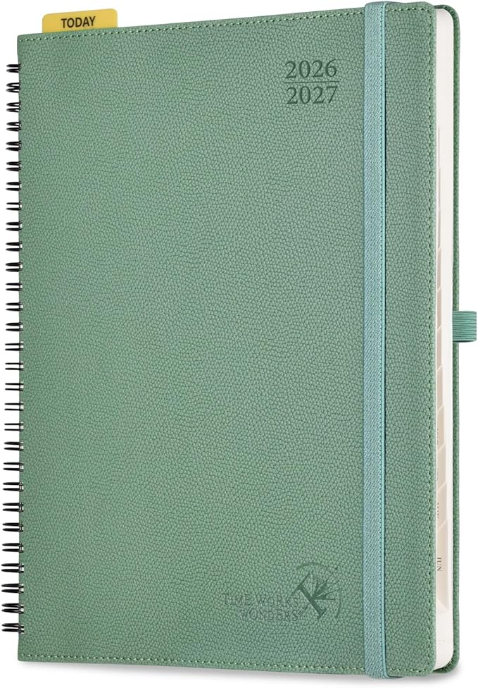 POPRUN 2026-2027 Academic Weekly Planner, Large 8.5" x 10.5" Horizontal Layout by POPRUN