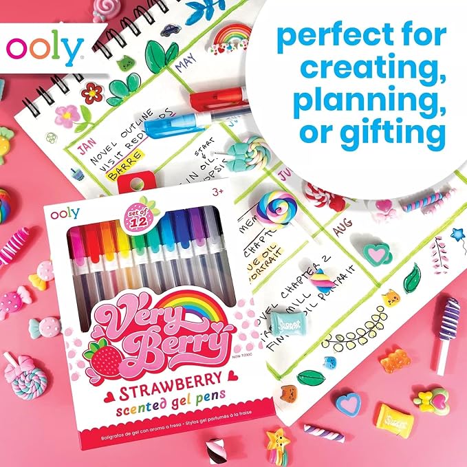 Ooly Scented Very Berry Gel Pens Set of 12-0.7mm NIB - Image 4
