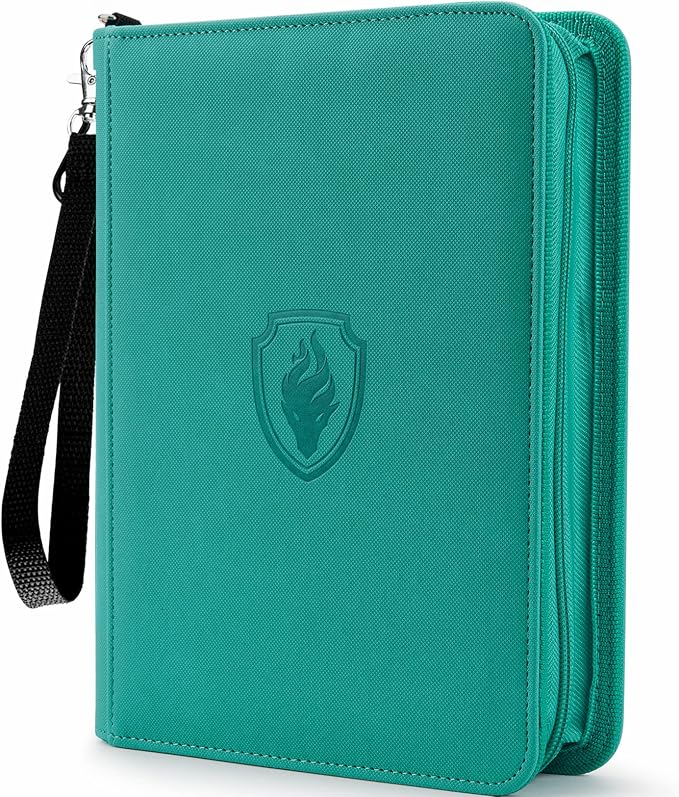 Fabmaker Premium 4 Pocket Zip Card Binder, Trading Card Binder by Fabmaker