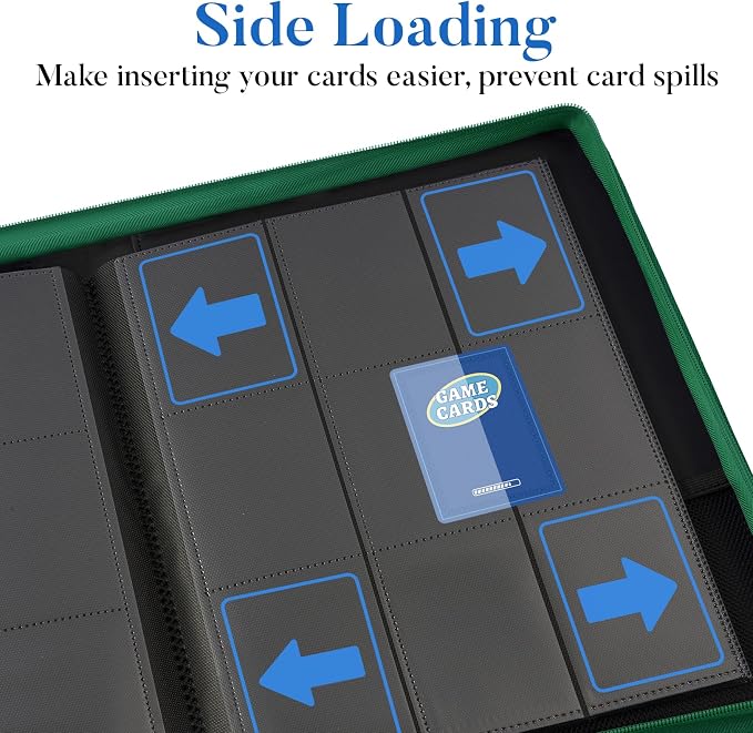 Premium Zip Card Binder, Fabmaker 9 Pocket Trading Card Binder, PU Cover Zipper - Image 5