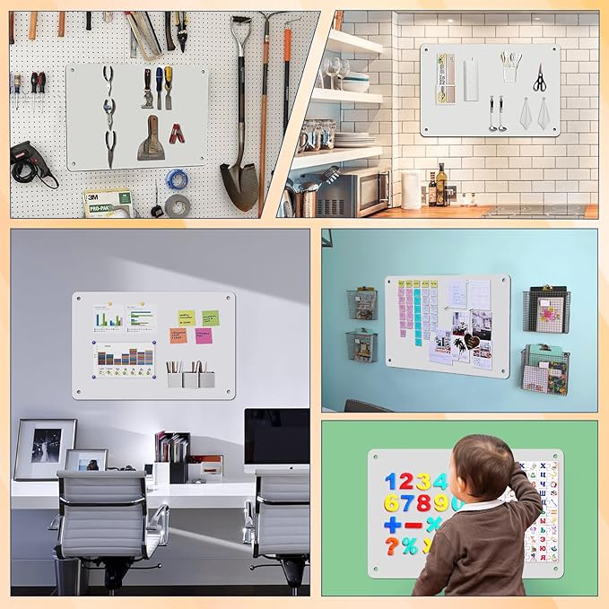 Magnetic Board 17.5" x 11.4" Magnet Bulletin Board is Suitable - Image 5