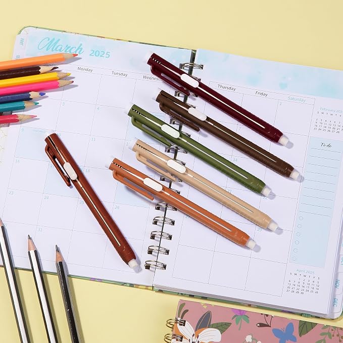 Mr. Pen- Retractable Mechanical Eraser Pens, 6 Pack, Earthy Colors | Latex-Free - Image 8