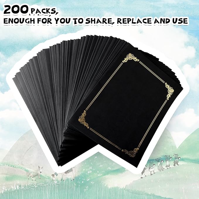 Fainne 200 Pcs 8.5 x 11 Certificate Holders Diploma Holders Document Covers - Image 4