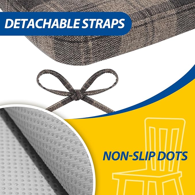 AAAAAcessories D-Shaped Chair Cushions, Machine-Washable Cover - Image 5