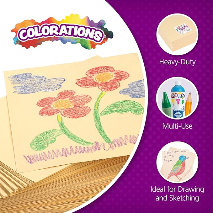 Colorations Heavyweight Manila Paper, 50 lb, 500 Sheets - Image 4