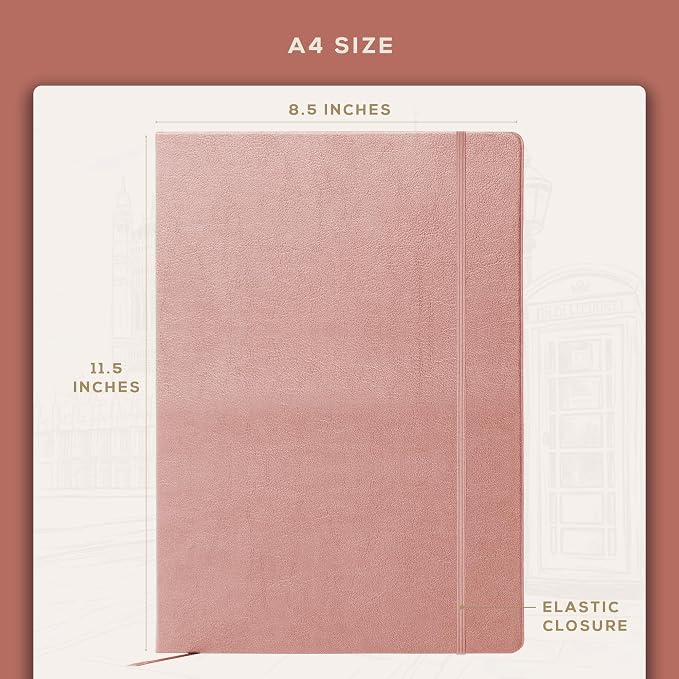 BEECHMORE BOOKS Lined Journal Notebook, 8.5" x 11.5", A4 160 Lined Pages - Image 4