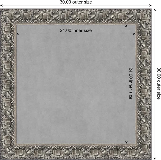 Amanti Art Silver Framed Magnetic Board 30x30 Medium Vision Board - Image 3
