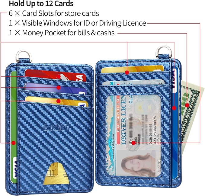 Slim Minimalist Front Pocket Wallet, RFID Blocking Credit Card Holder Wallet - Image 6