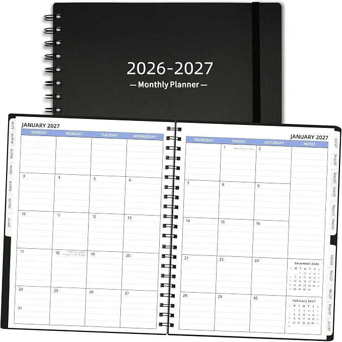 Monthly Planner 2026-2027, from Jul 2026-Dec 2027, 18 Months Calendar Book by XAOWON