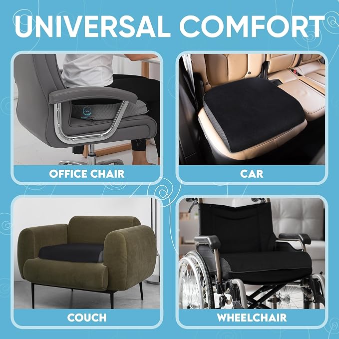 Large Seat Cushion Memory Foam for Office Chair, Wheelchair Cushions, Floor - Image 4