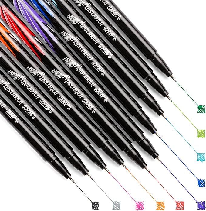 BIC Intensity Fineliner Marker Pen Set, Fine Point Pens, 10-Count Pack - Image 5