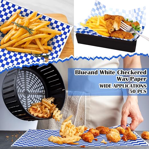 Geosar 100 Pcs Gingham Party Supplies Disposable Paper Food Trays Bulk - Image 5