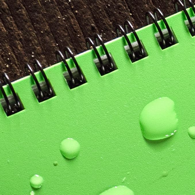Rite in the Rain Florescent Top Spiral Notebook, 3” x 5”, Hi Vis Green Cover - Image 12