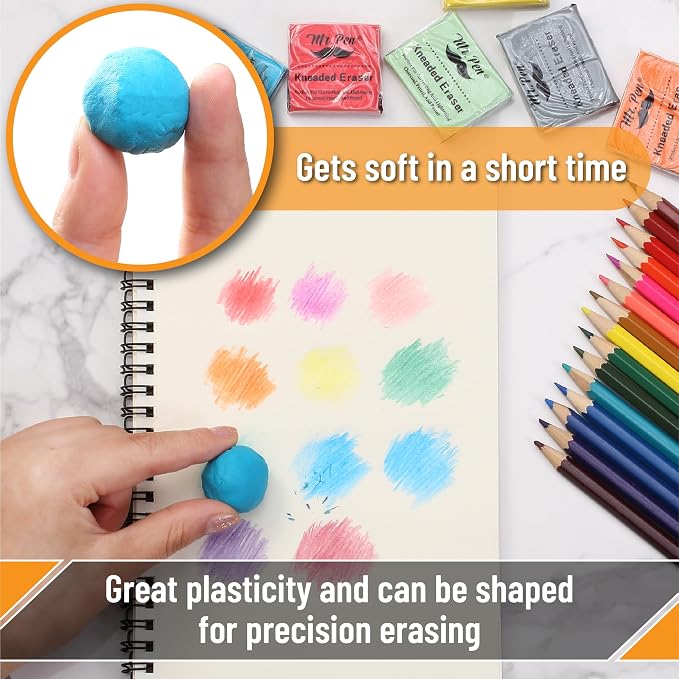 Mr. Pen- Kneaded Eraser, 4 Pack, Kneaded Erasers - Image 3