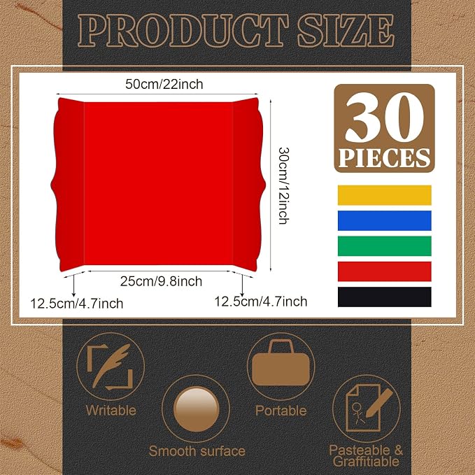Censen 30 Pcs Trifold Display Board Poster Tri Fold Presentation Board - Image 2