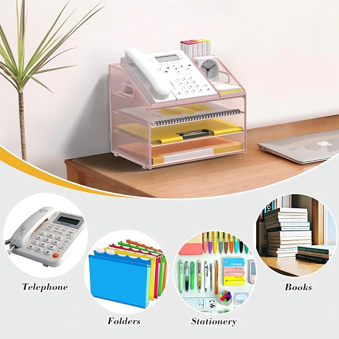 Letter Tray Paper, 4 Tier Desk Organizer - Image 5