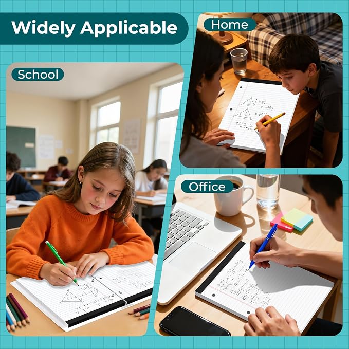 Legal Pads 8.5x11, 50 Sheets/Packs, 8 Pack, 3-Hole Punch & Perforated Writing - Image 7
