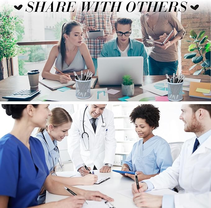 Yeaqee 100 Pcs Inspirational Pens Employee Appreciation Back to School Gifts Motivational Thank You Metal Greeting Quote Ballpoint Pen for Coworker Teacher(Black,Inspirational)-DeskLoop Office