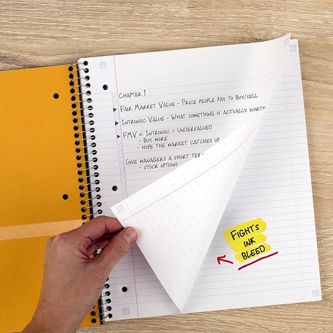 Five Star Spiral Notebook + Study App, 3 Subject, College Ruled Paper, Fights - Image 5