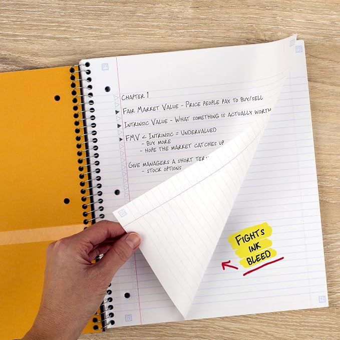 Five Star Spiral Notebook + Study App, 3 Subject, College Ruled Paper, 8.5" x - Image 5