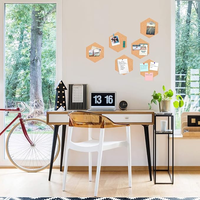 10 Pack Cork Bulletin Board Hexagon - Image 5