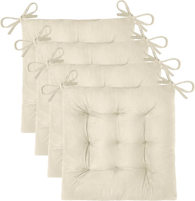 OVOV 4 Pack Chair Cushions for Dining Chairs Soft Seat Cushions for Kitchen by OVOV