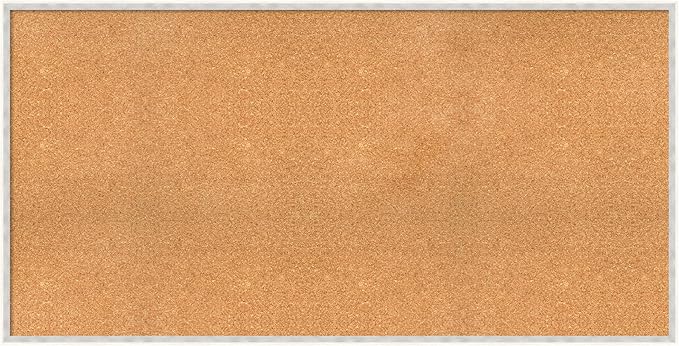 Amanti Art Natural Cork Board for Wall, 29x57 Vision Board with White Frame, Oversize Corkboard Office Decor for Home Organization, Modern Corkboard Pinboard to Display Items for Home Organization in-DeskLoop Office